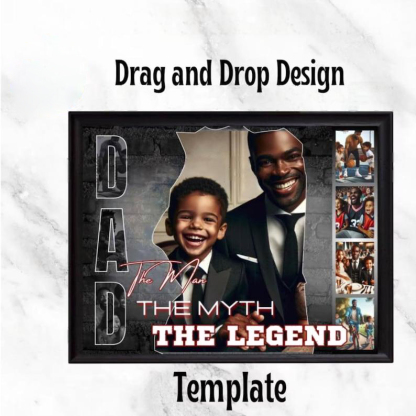 Custom Photo Collage Father's Day Frame Gift - The Best Dad In The World