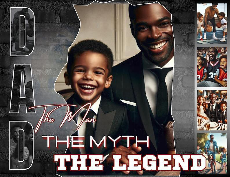 Custom Photo Collage Father's Day Frame Gift - The Best Dad In The World