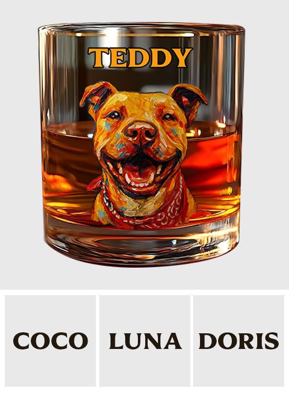 Custom Painted Pet's Photo - Personalized Dog Whiskey Glass
