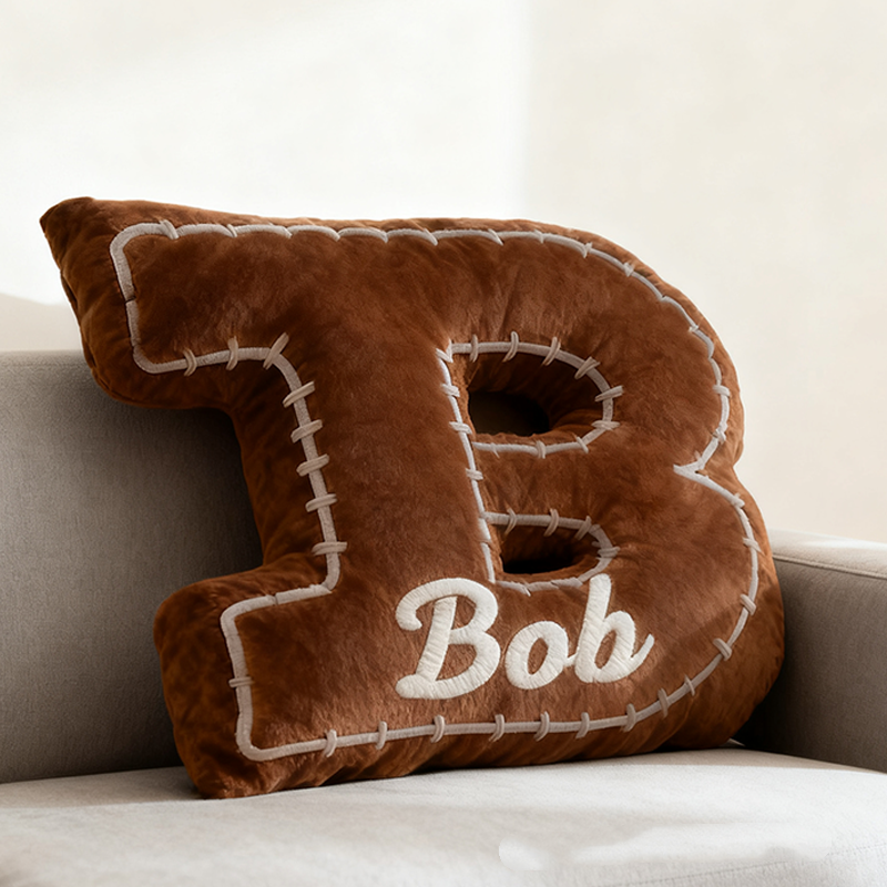 Personalized Football Letter Shaped Pillow Perfect Gift For Sports Enthusiasts