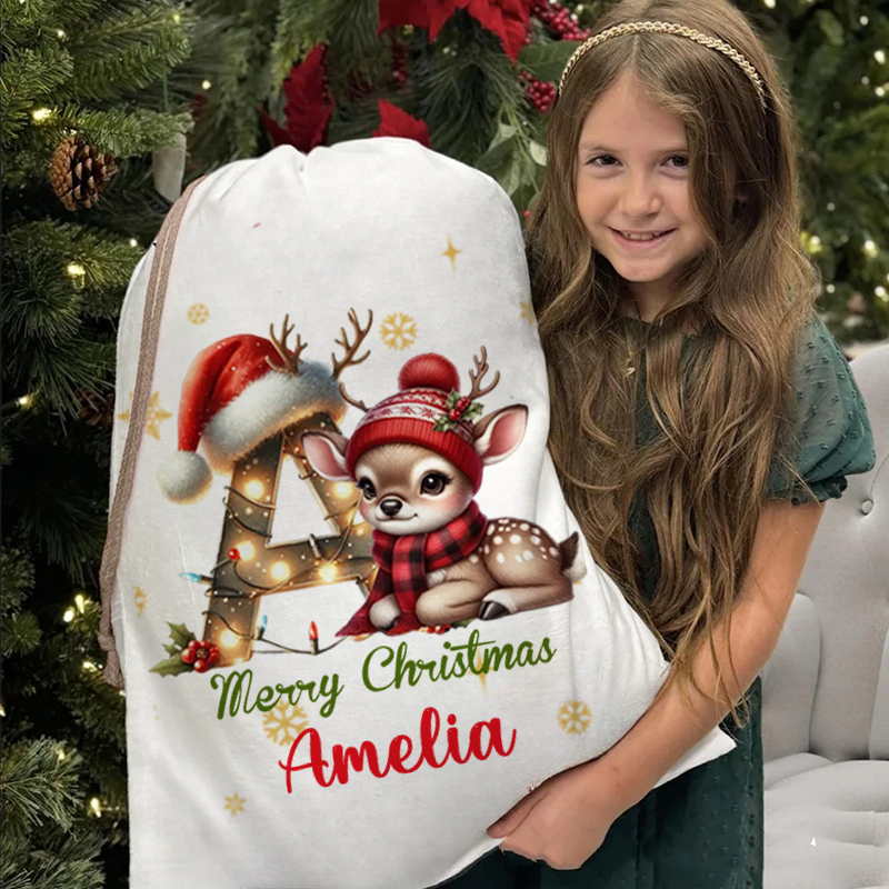 Personalised Santa Sack Xmas Toy Sack With Name Special Delivery Christmas Eve Sack Christmas Present Sack Gift