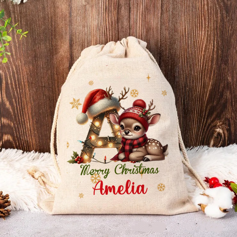 Personalised Santa Sack Xmas Toy Sack With Name Special Delivery Christmas Eve Sack Christmas Present Sack Gift