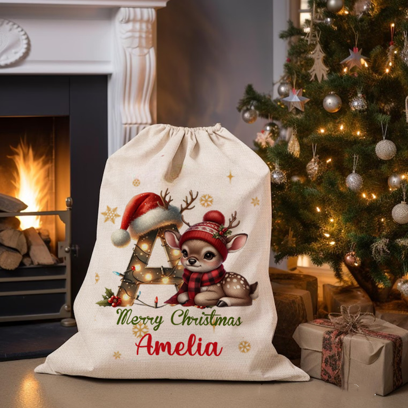 Personalised Santa Sack Xmas Toy Sack With Name Special Delivery Christmas Eve Sack Christmas Present Sack Gift