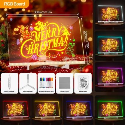 Christmas Drawing Board For Kids-Acrylic Dry Erase Light-Up Board, The Perfect Gift For Birthdays, Christmas, And More!