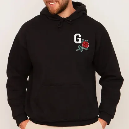 Custom Initial Rose Sweatshirt for Couples 🌹