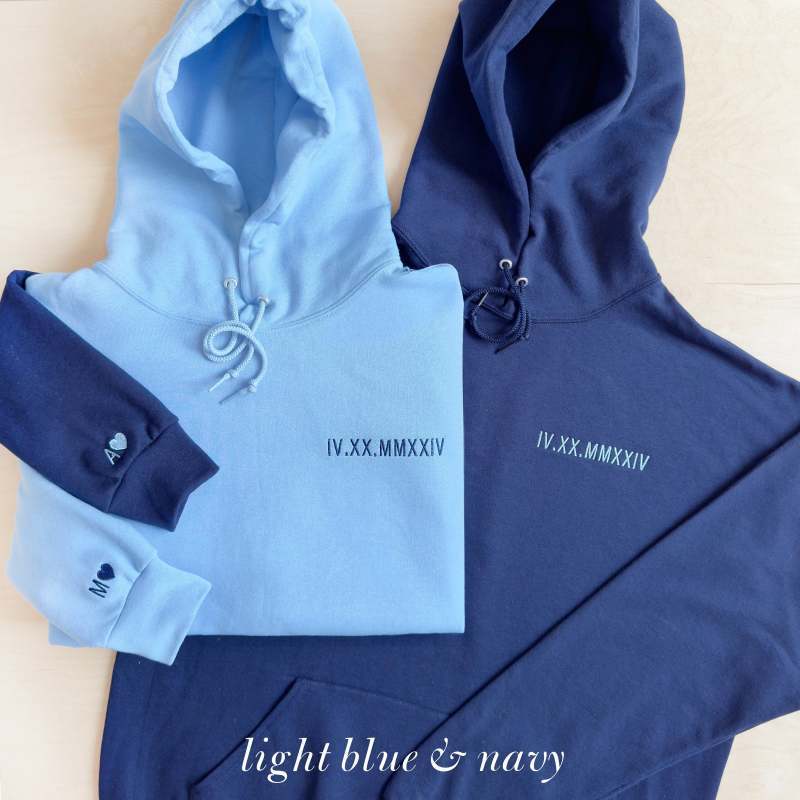 Personalized Embroidered Roman Numerals Sweatshirt