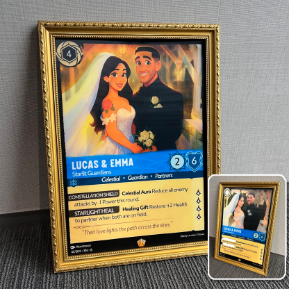 Custom Couple Anime Magic Lenticular Lorcard Frame Wall Art