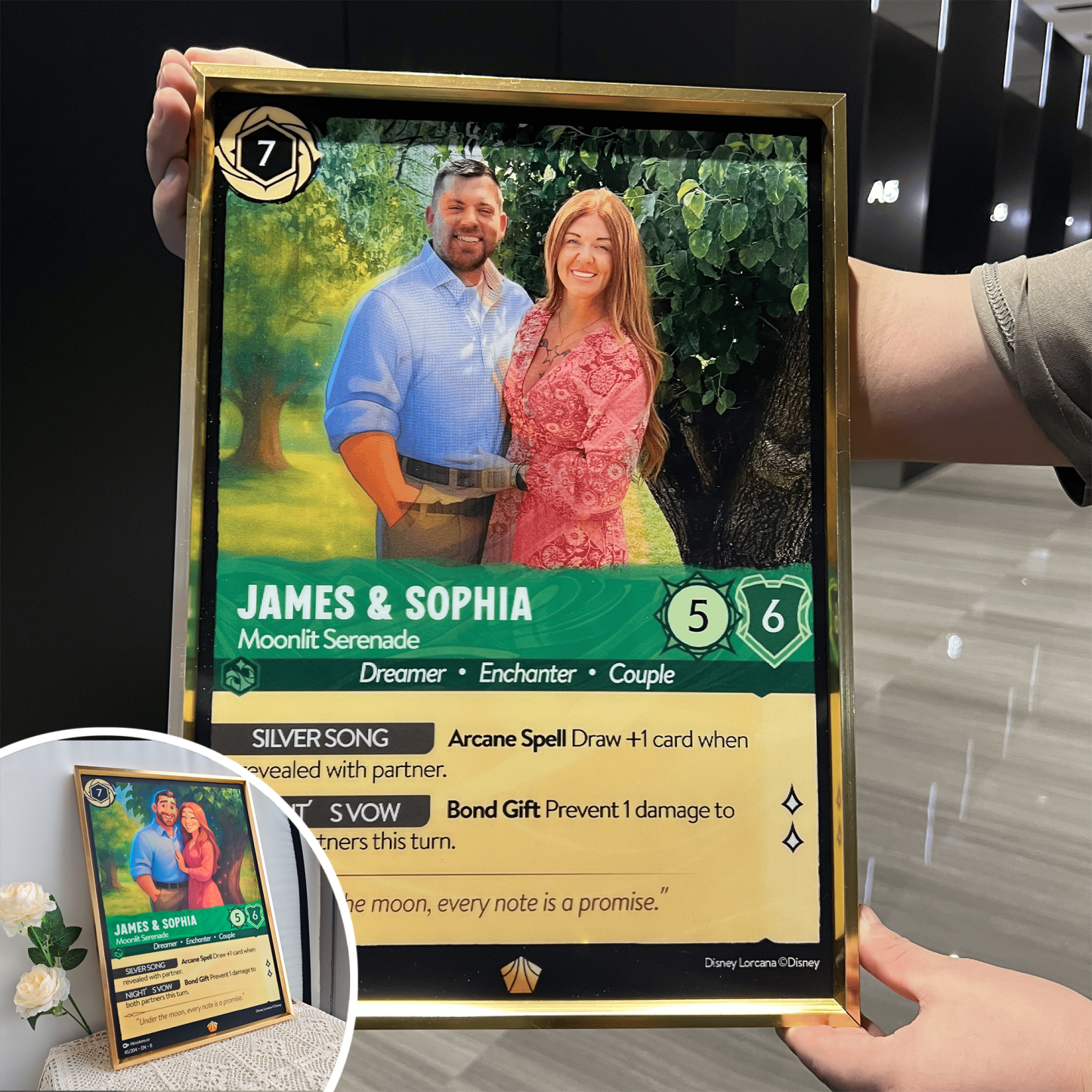 Custom Couple Anime Magic Lenticular Lorcard Frame Wall Art