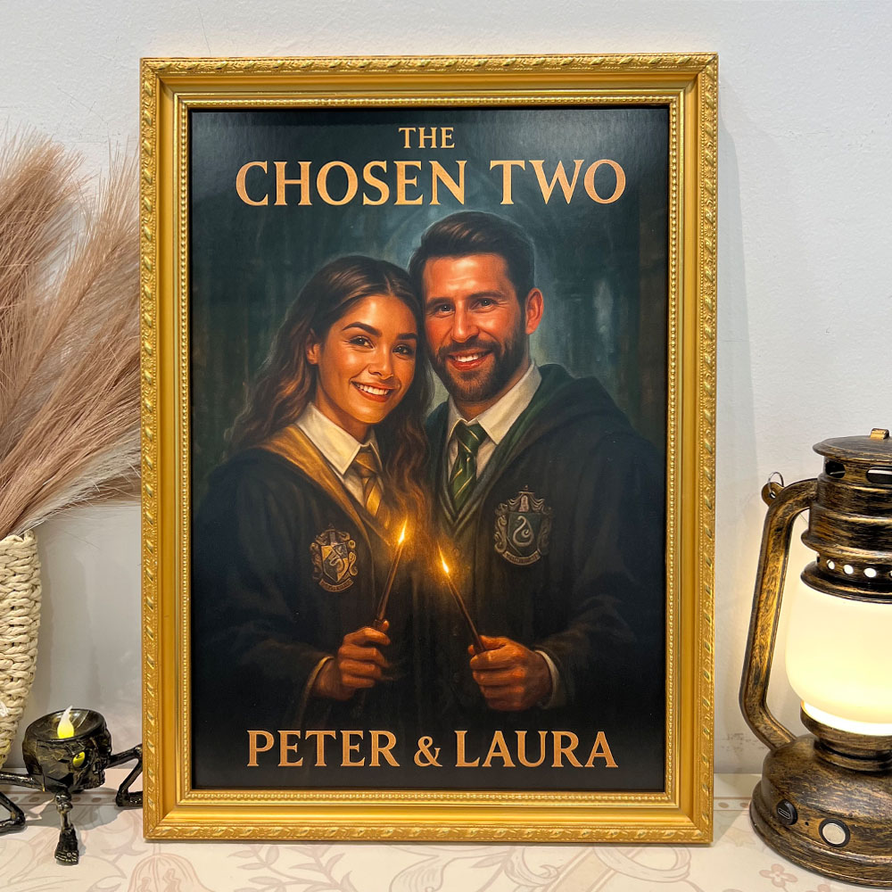 Custom Couple Magic Portrait Wall Art🦇🪄
