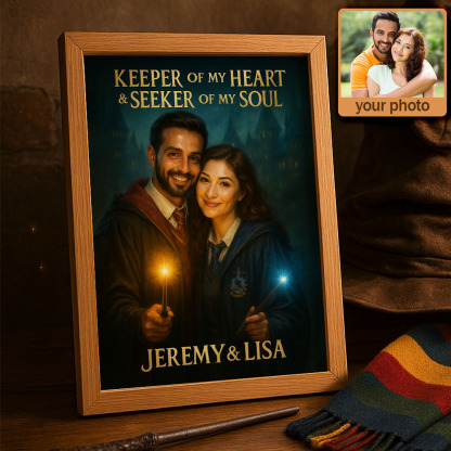 Custom Couple Magic Portrait Wall Art🦇🪄