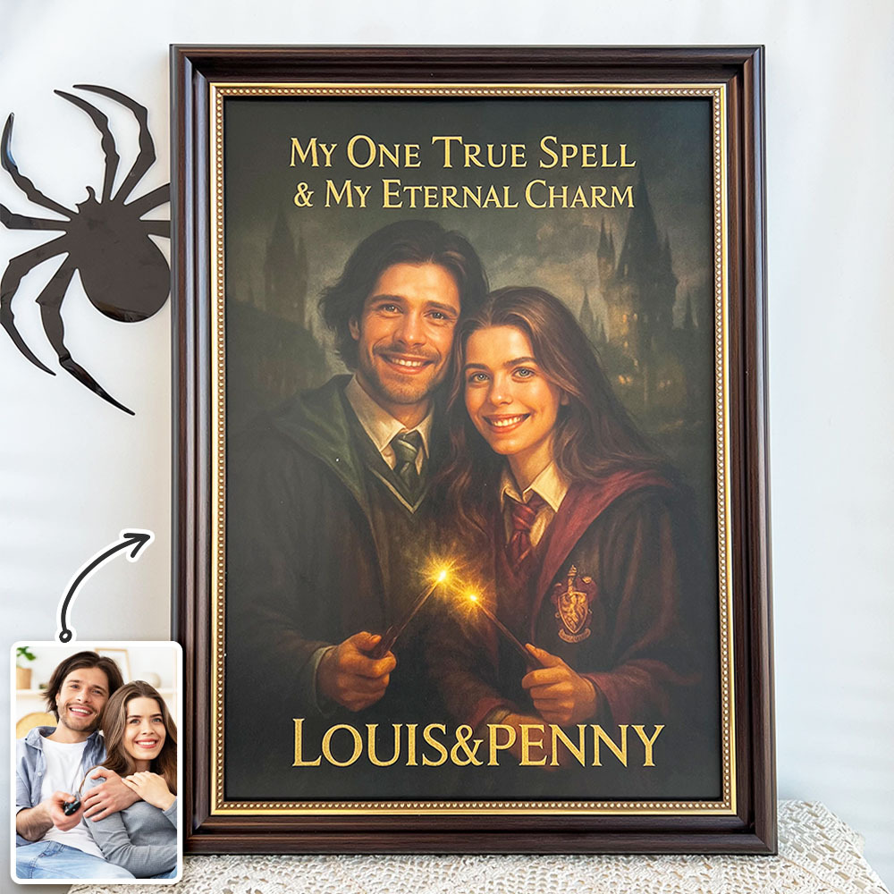 Custom Couple Magic Portrait Wall Art🦇🪄