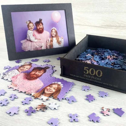 Custom Couple's Memory Photo Puzzle