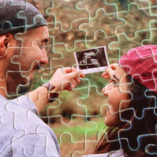 Custom Couple's Memory Photo Puzzle