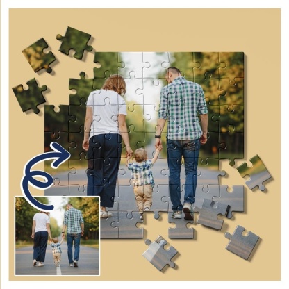 Custom Couple's Memory Photo Puzzle