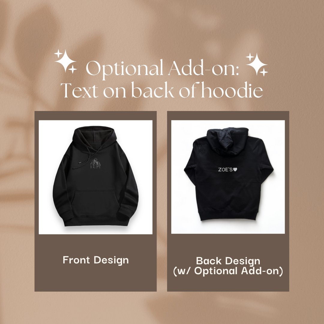 'memory' - Custom Couple/Group Embroidered Hoodie