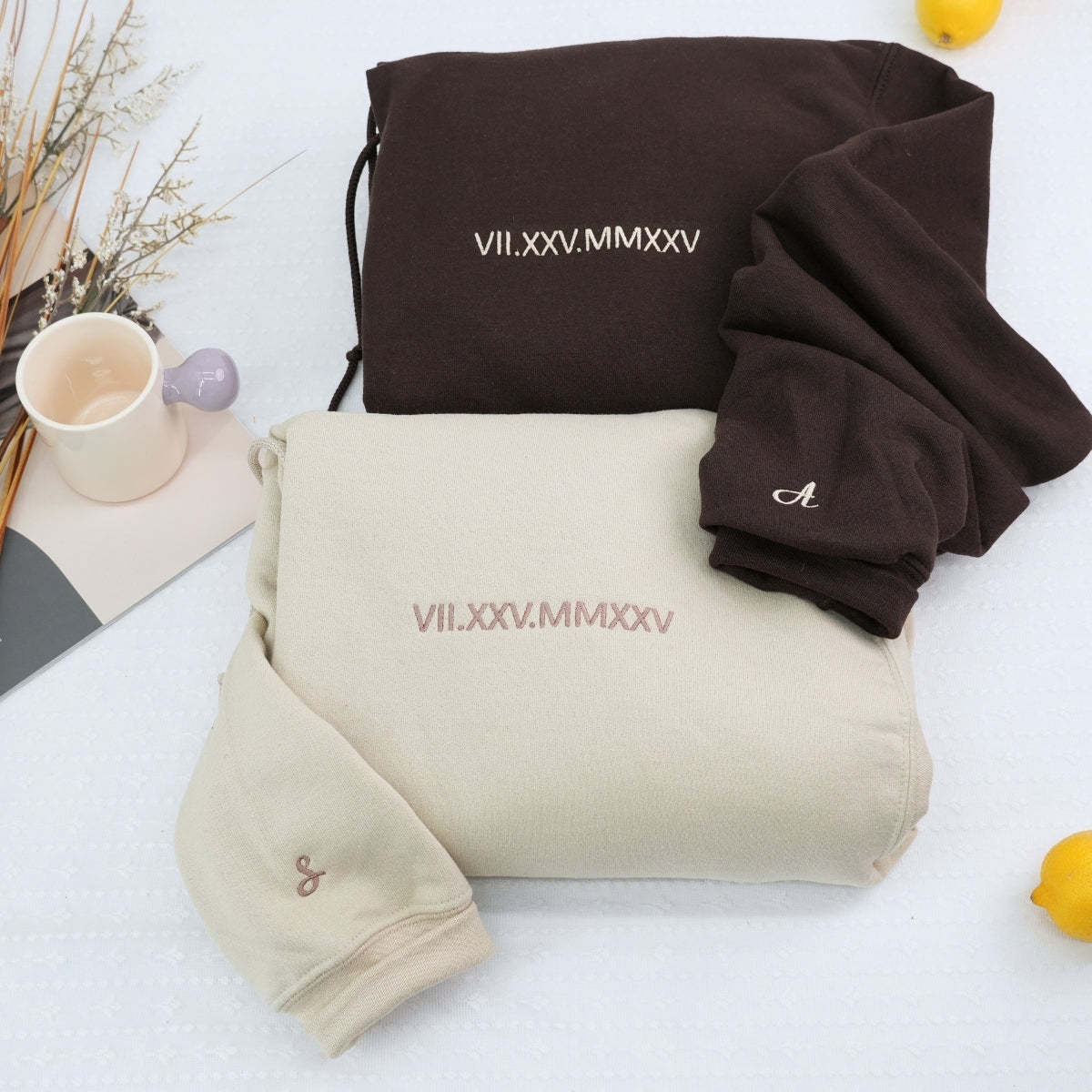 Personalized Embroidered Roman Numerals Sweatshirt