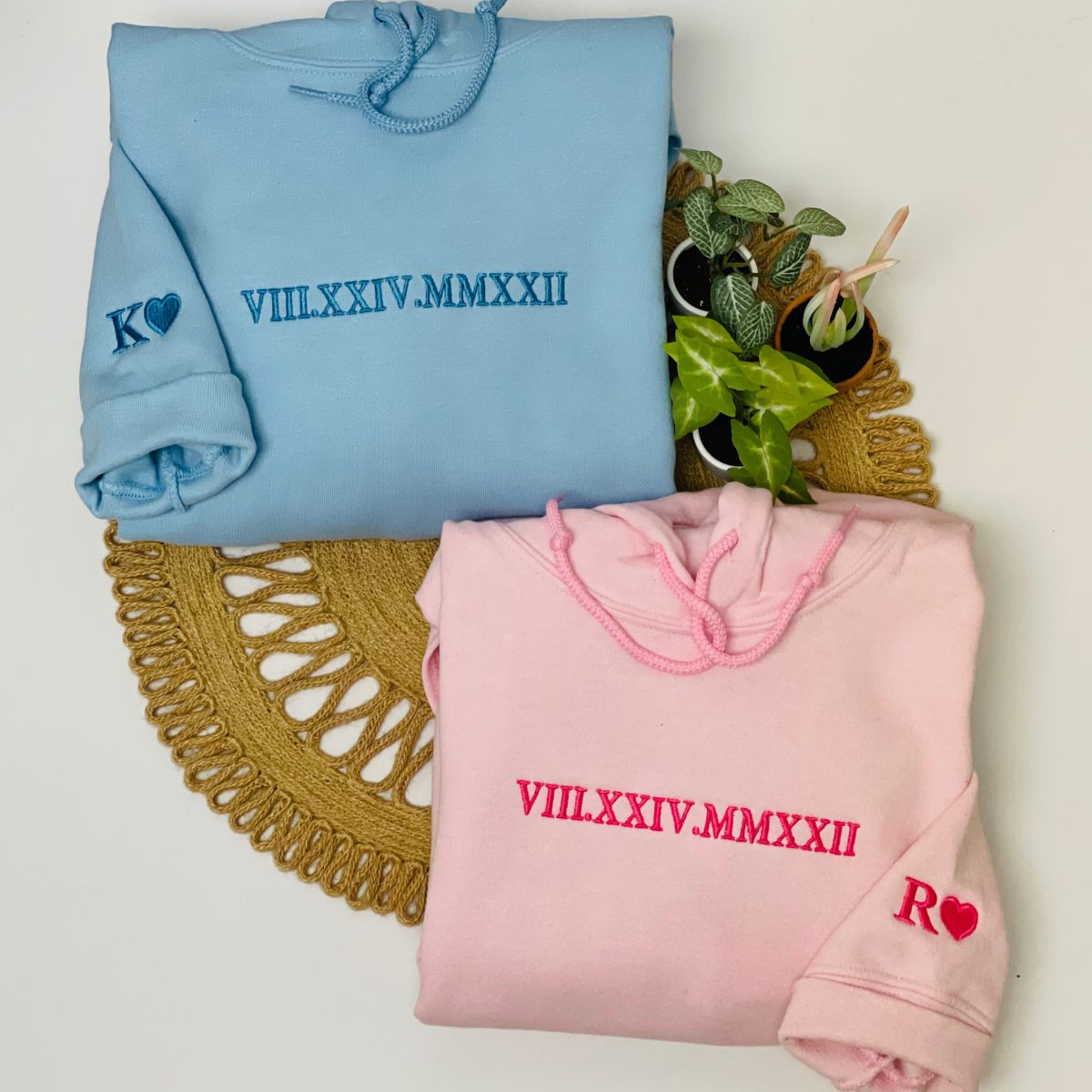 Personalized Embroidered Roman Numerals Sweatshirt