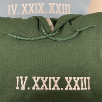 Personalized Embroidered Roman Numerals Sweatshirt
