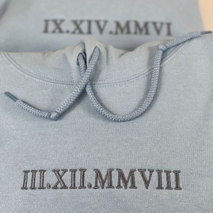 Personalized Embroidered Roman Numerals Sweatshirt