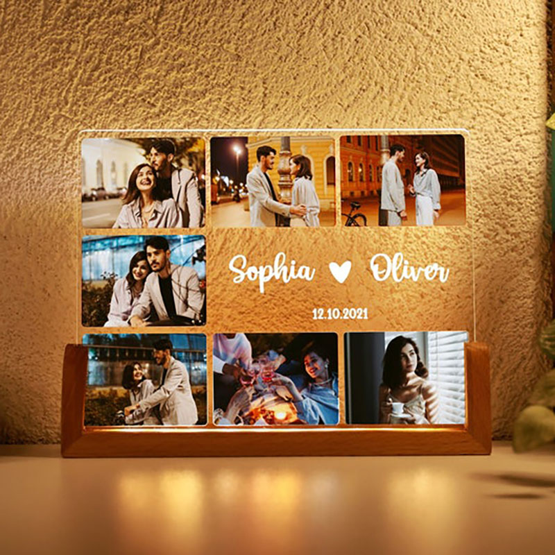 Personalized Picture Night Light Simple Present For Sweet Couples
