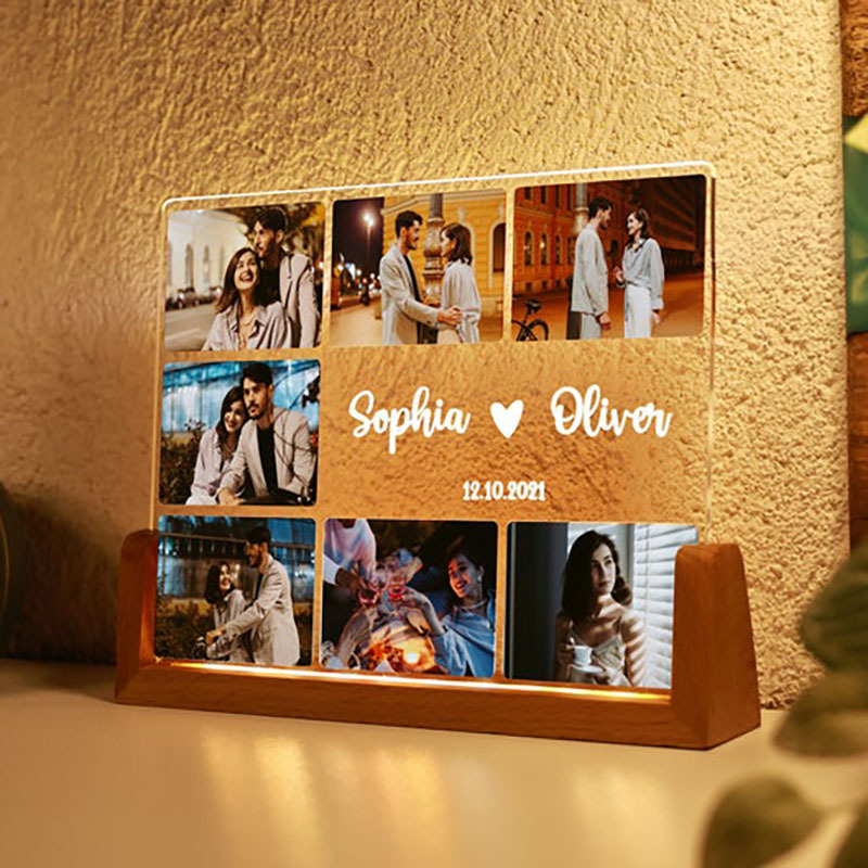 Personalized Picture Night Light Simple Present For Sweet Couples