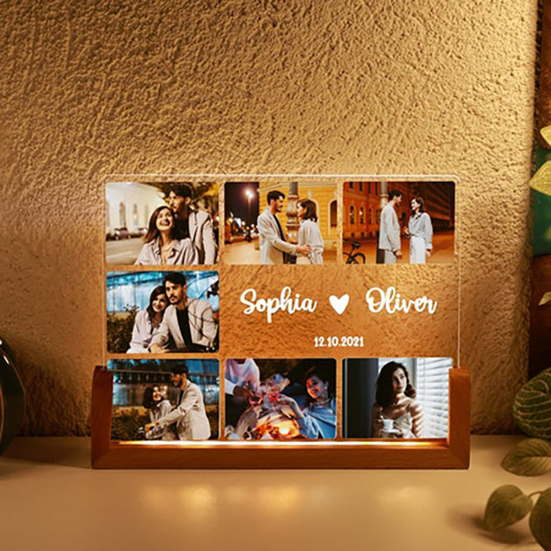 Personalized Picture Night Light Simple Present For Sweet Couples