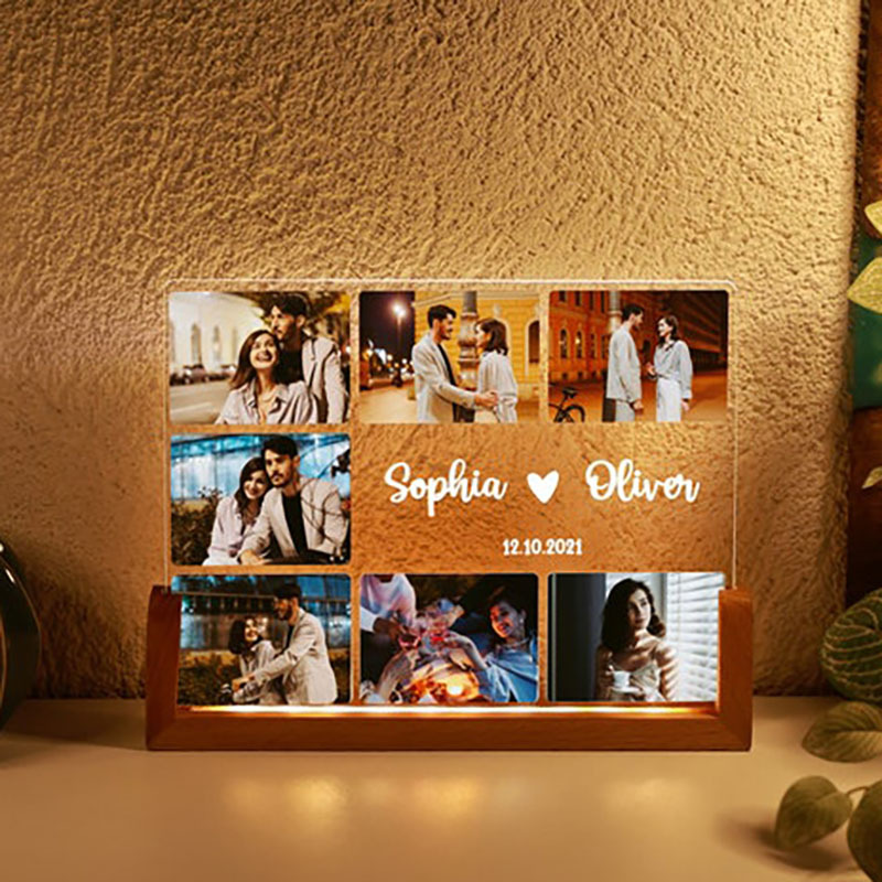 Personalized Picture Night Light Simple Present For Sweet Couples