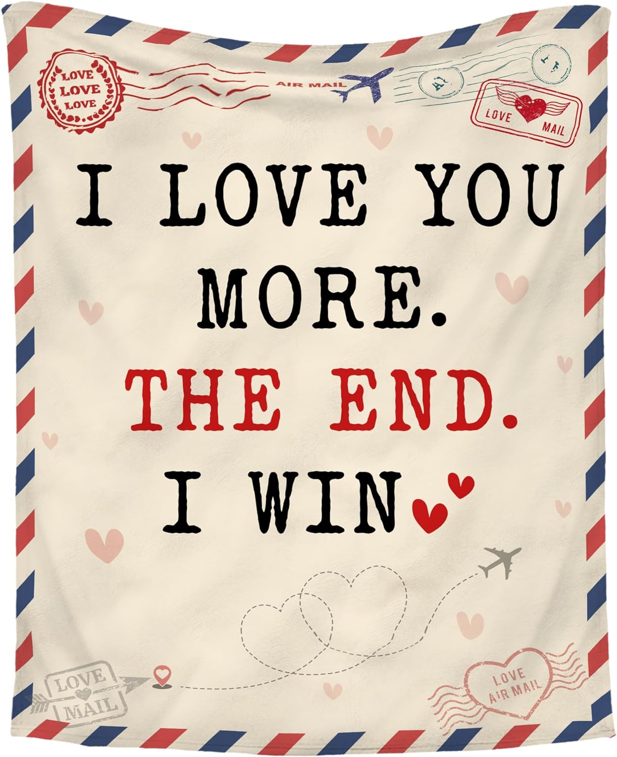 Custom I Love You More Soft Flannel Throw Couple Blanket For Girlfriend Boyfriend Him Her Wife Husband Gift