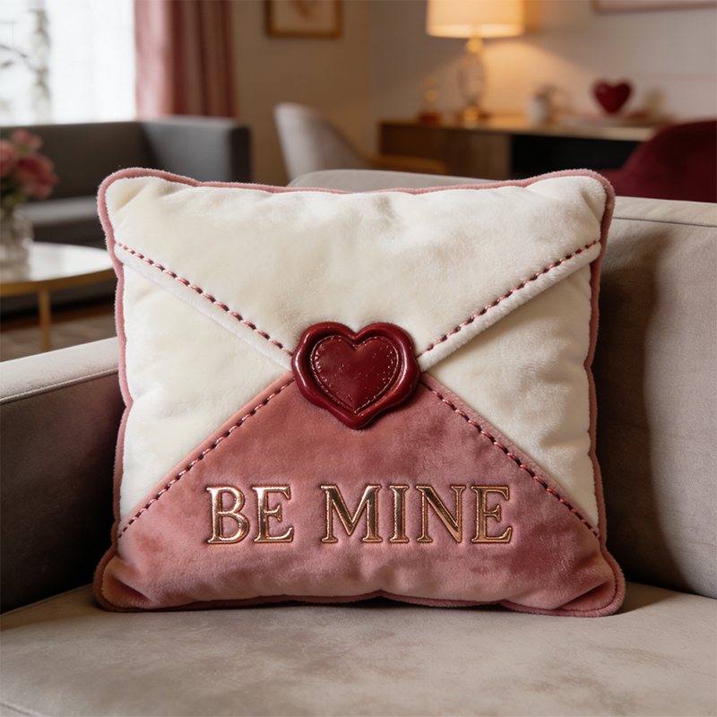 Personalized Valentine's Day Themed Love Letter Envelope Shaped Throw Pillow