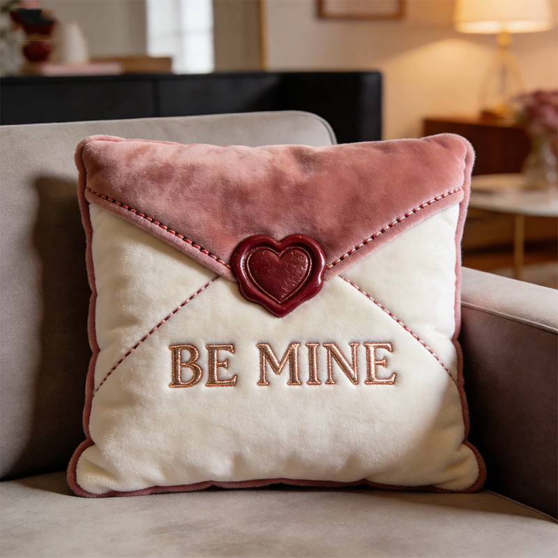 Personalized Valentine's Day Themed Love Letter Envelope Shaped Throw Pillow
