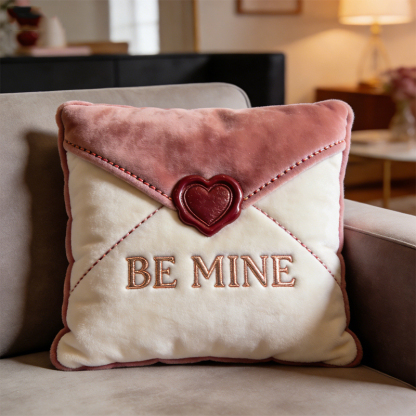 Personalized Valentine's Day Themed Love Letter Envelope Shaped Throw Pillow