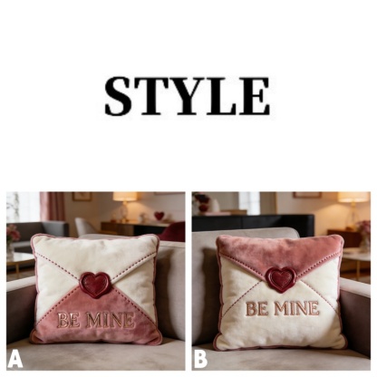 Personalized Valentine's Day Themed Love Letter Envelope Shaped Throw Pillow