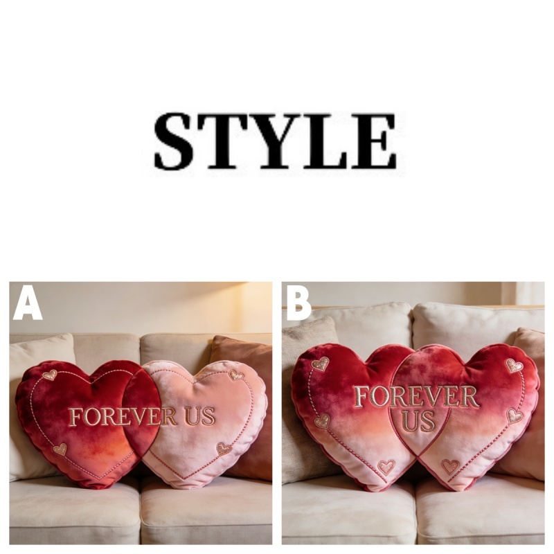 Personalized Valentine's Day Themed Interwoven Double Heart Shaped Throw Pillow