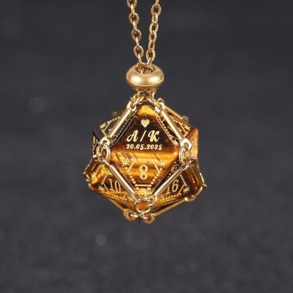 Custom Anniversary D20 Dice, Personalized Gift