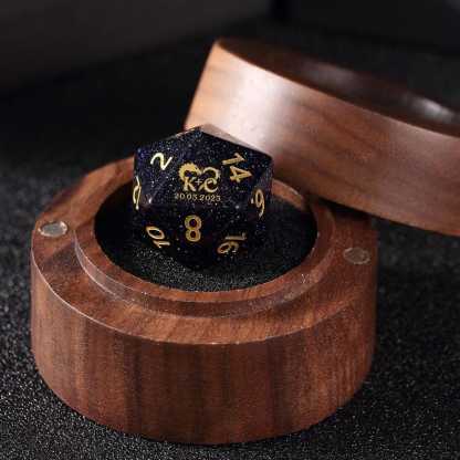 Custom Anniversary D20 Dice, Personalized Gift