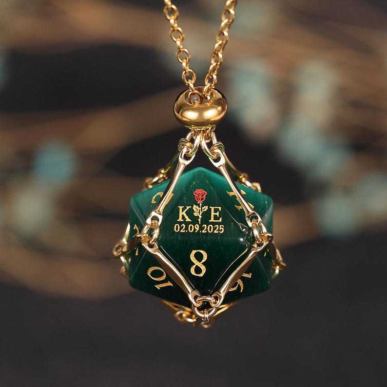 Custom Anniversary D20 Dice, Personalized Gift