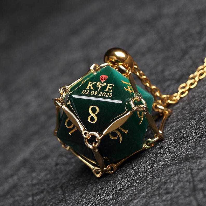 Custom Anniversary D20 Dice, Personalized Gift