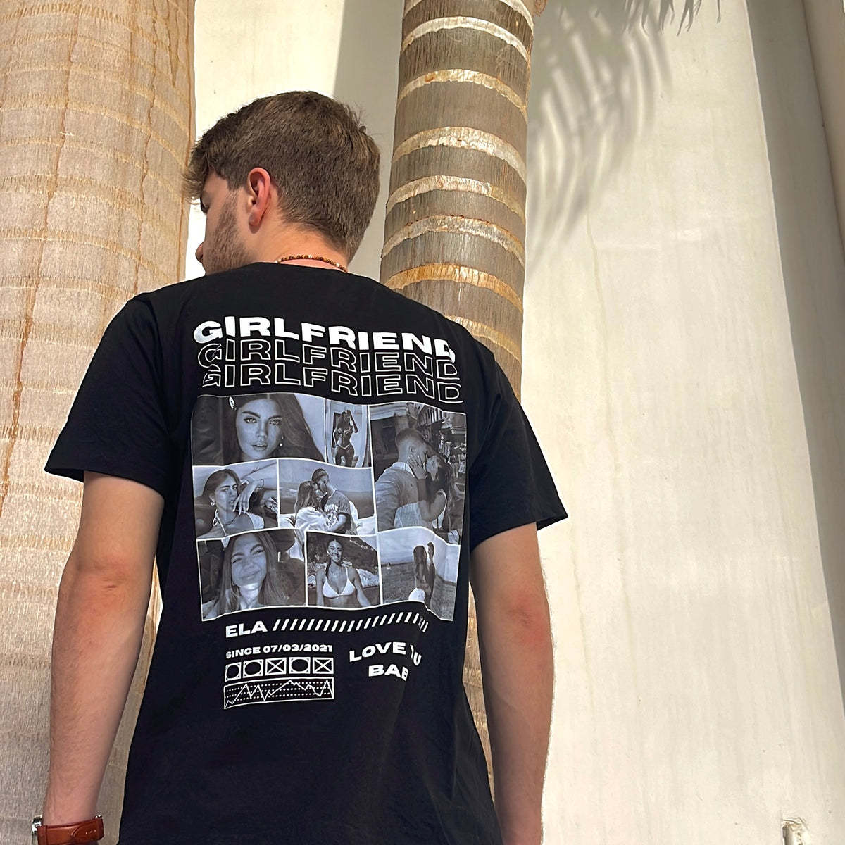 Personalized Couple's Black And White Photo Hoodies