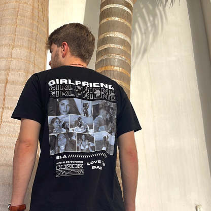 Personalized Couple's Black And White Photo Hoodies