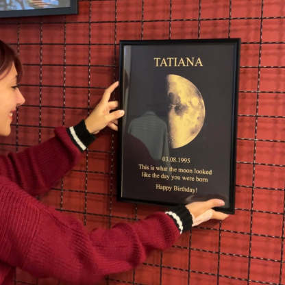 Custom for Mom Art Frame/REAL MOON PHASE Mother's Day Gift