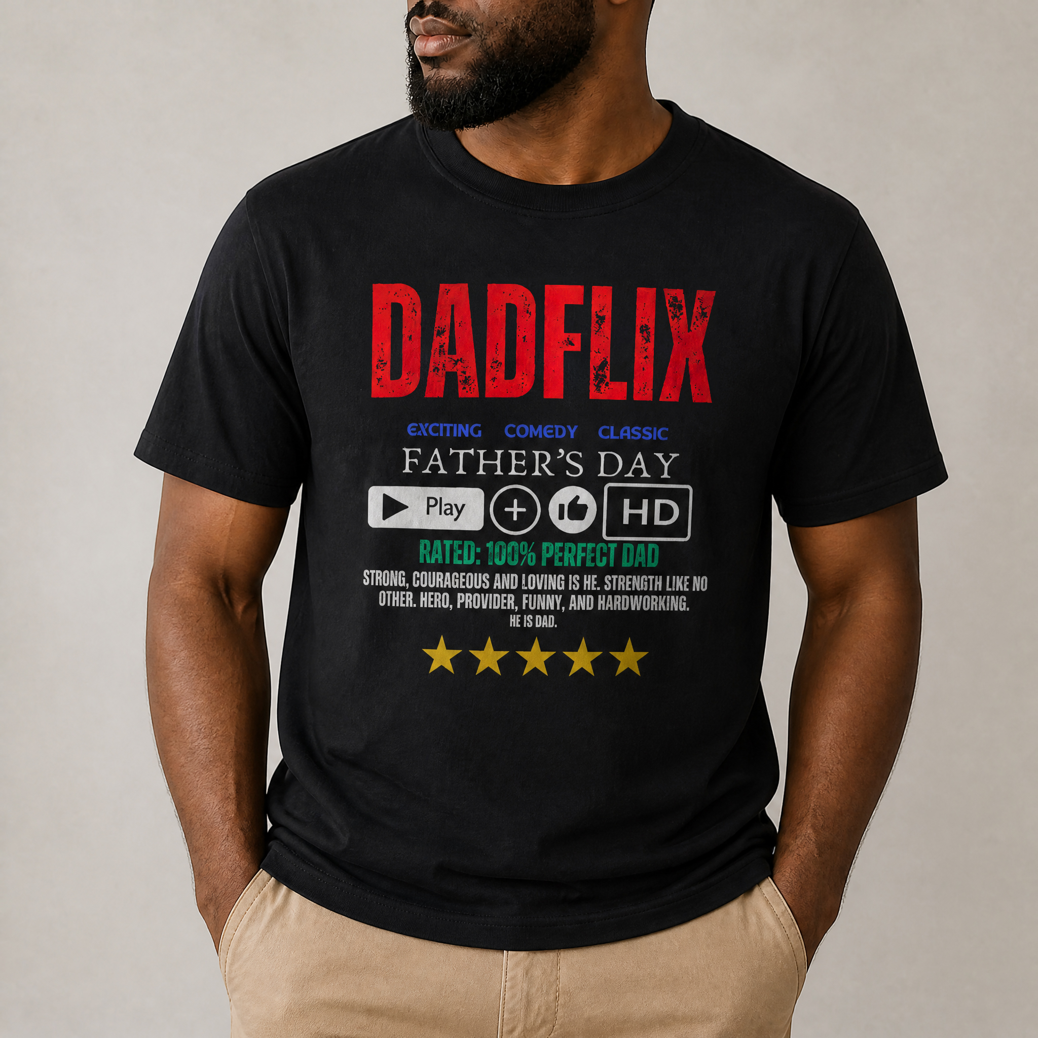Personalized Dadflix T-shirt Father's Day Gift– Custom Movie T-Shirt, Sweatshirt & Hoodie for Dad