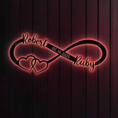 Custom Metal Wall Art, Personalized Wedding Gift for Couple