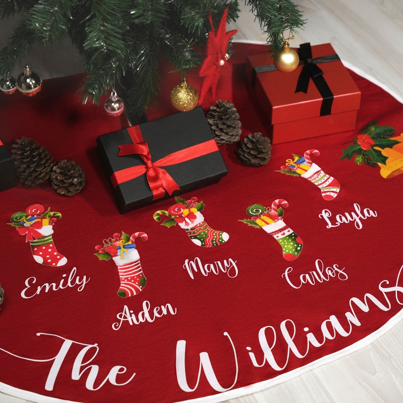 Custom Christmas Holiday Home Decor Custom Tree Skirt