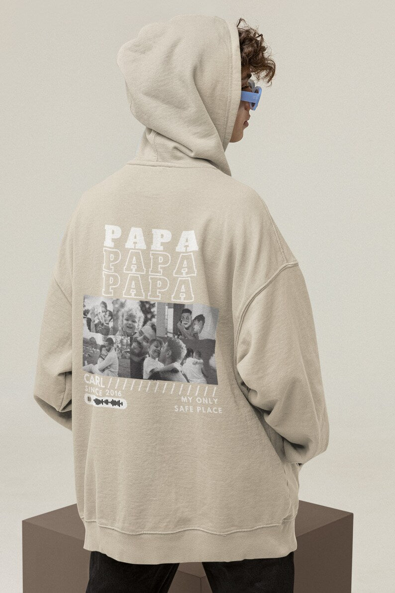 Custom Vintage Photo Unique Gift for Dad Hoodie