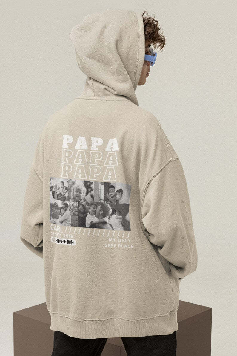 Custom Vintage Photo Unique Gift for Dad Hoodie