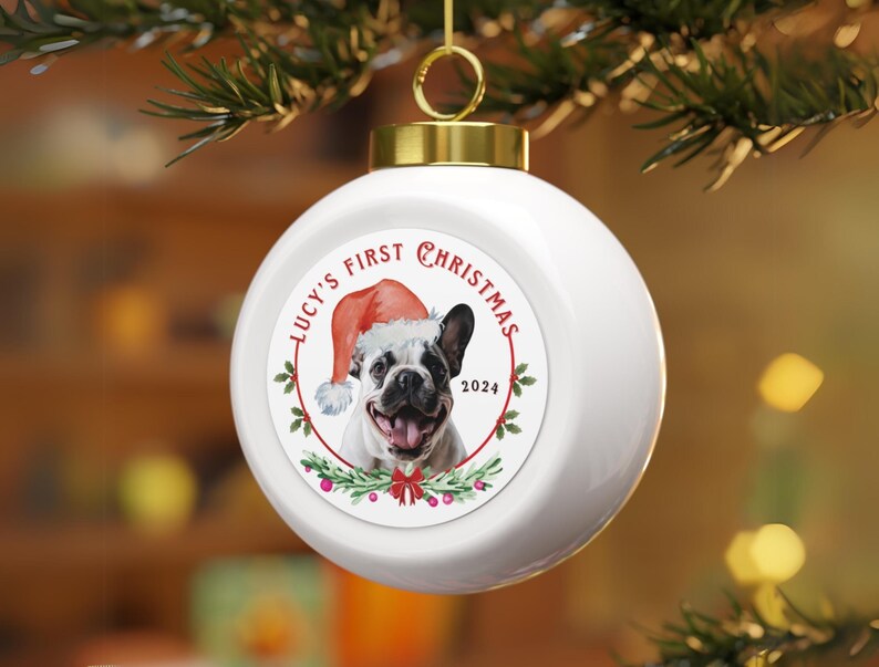 Personalized Pet Portrait Ball Ornament