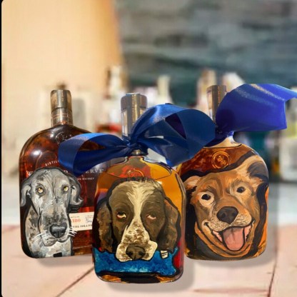 Personalized Pet Painting Whiskey Bottle - Gift For Pet Lovers