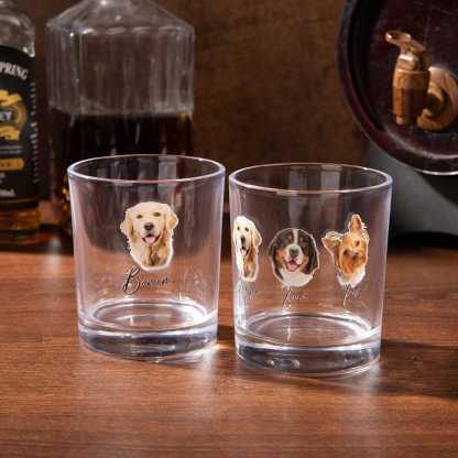 Custom Pet Bar Glass,Pet Photo Whiskey Glass