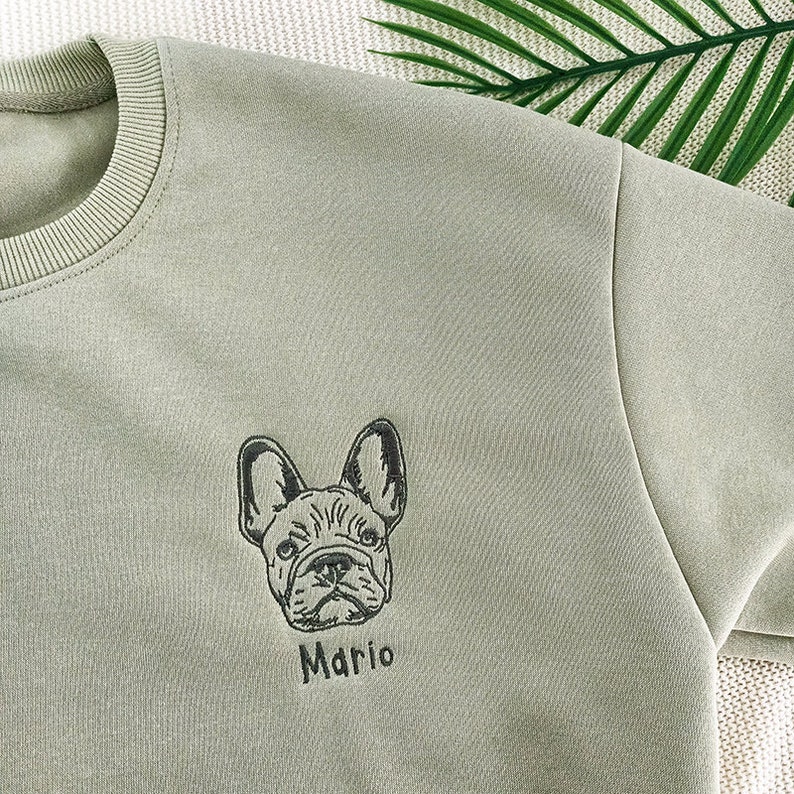Personalized Pet Face Name Portraits Photo Sweatshirt – Custom Pet Lover Apparel