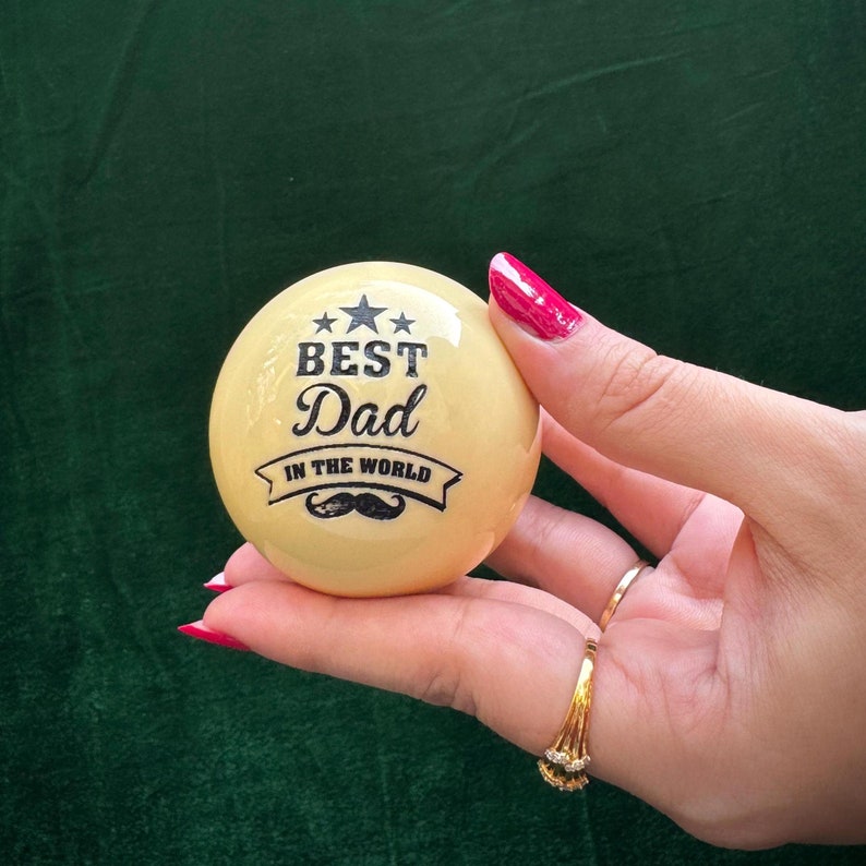 Personalized Snooker/Billiards Cue Ball - Great Gift For Dad, Gift For Him, Boyfriend Gift, Anniversary Gifts, Gift For Husband